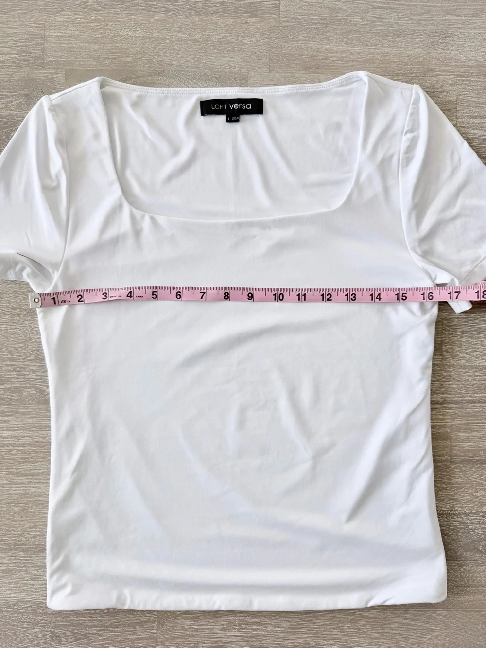 LOFT Versa White Square Neck Stretch Top | Size Large | NWOT - Picture 7 of 8